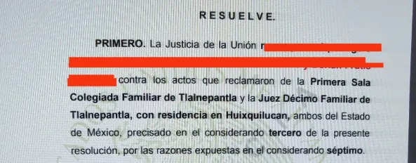 Documento de un juicio de amparo