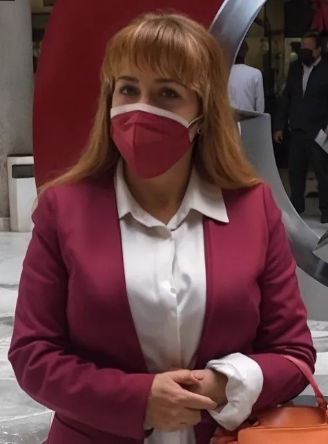 La Mtra. Maricela Núñez Molina en un evento profesional